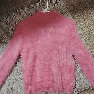 Pink fuzzy sweater
